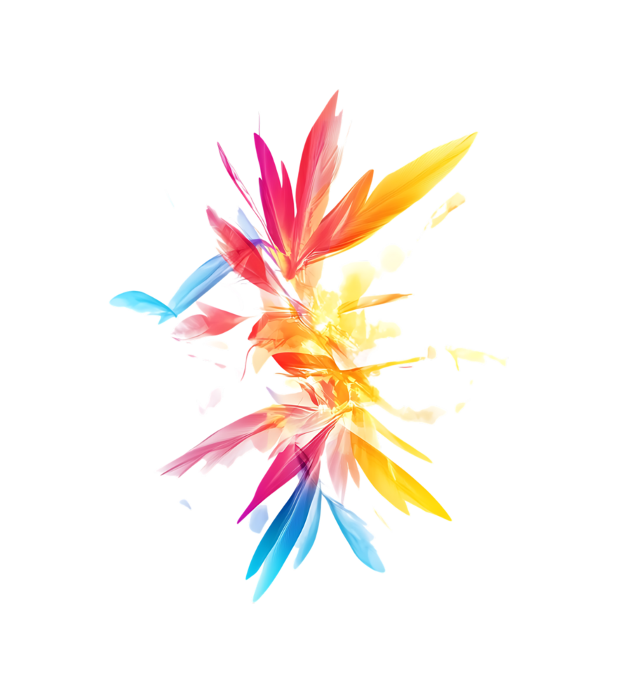 A colorful flower is shown on a black background png