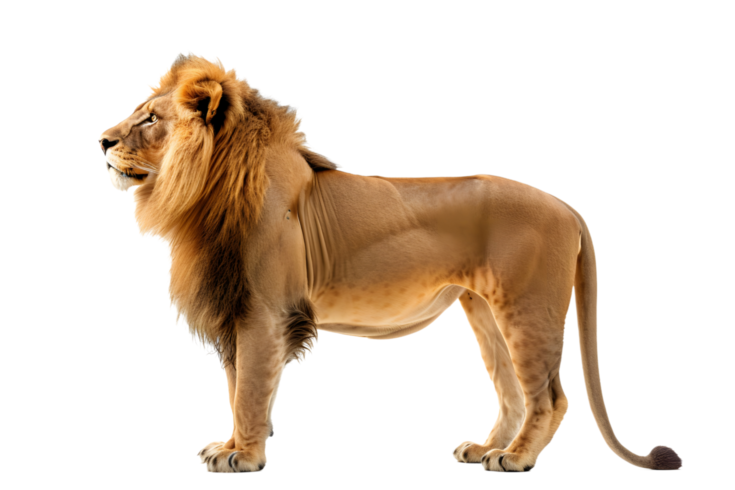 A lion standing on a black background png