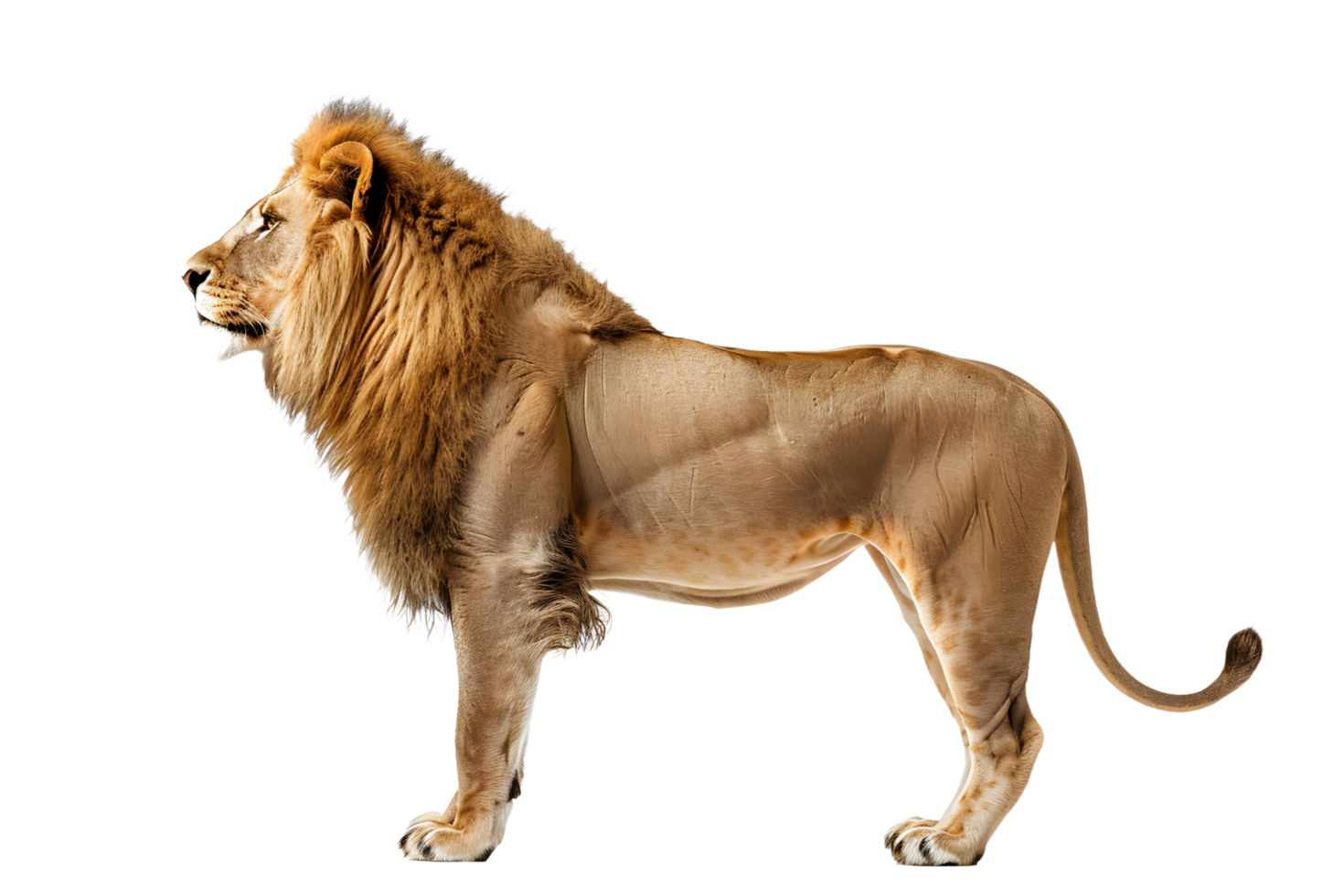A lion standing on a black background png