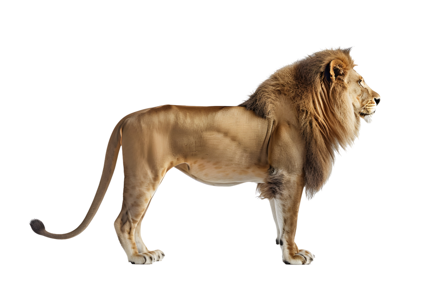 A lion standing on a black background png