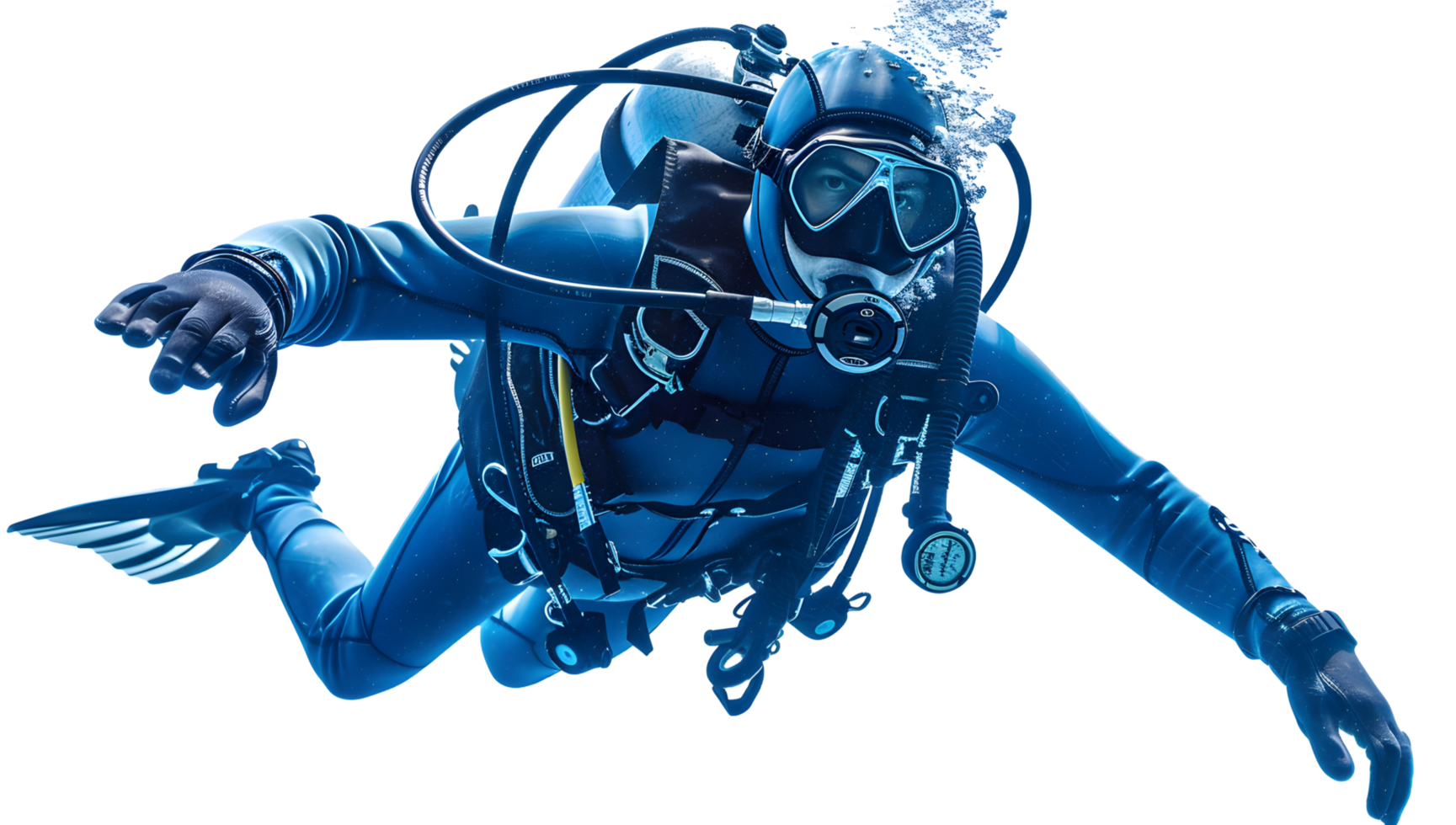 A man in a scuba suit is diving png