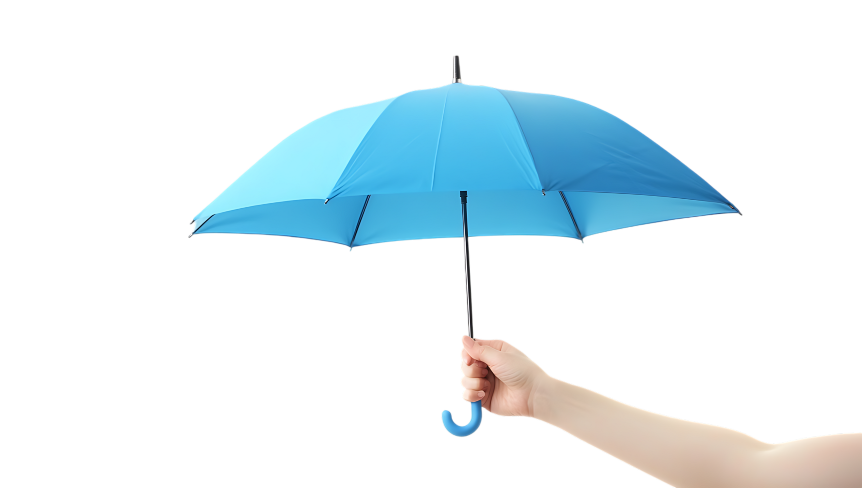 A person holding an umbrella over a black background png