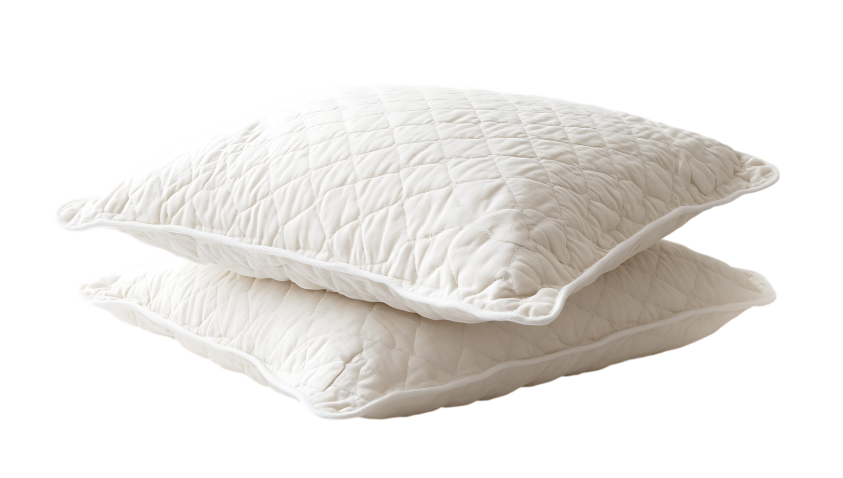 Two white pillows on a black background png