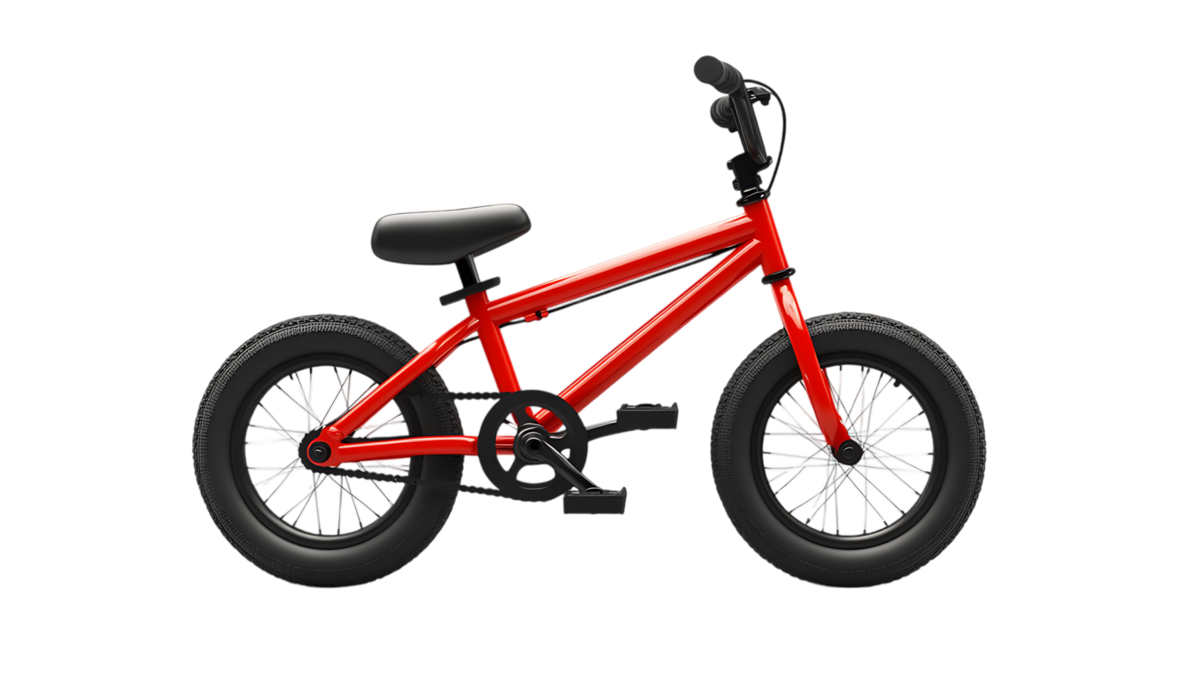 Red BMX bike on black png