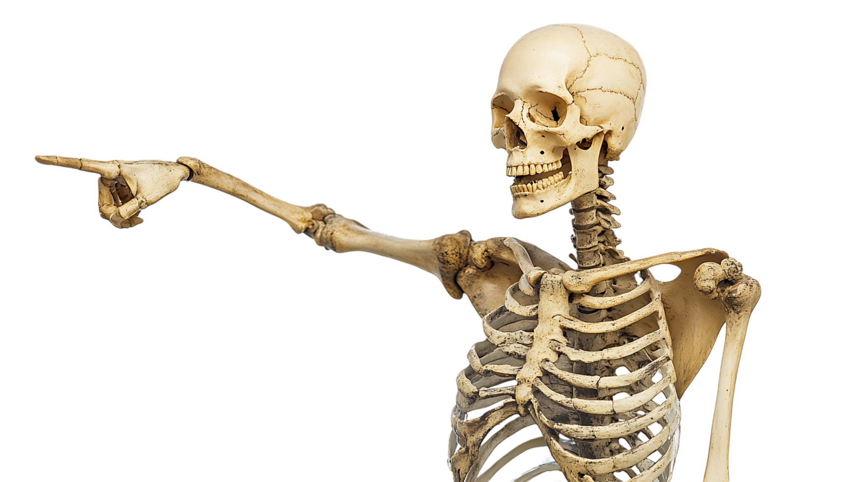 Skeleton pointing right png