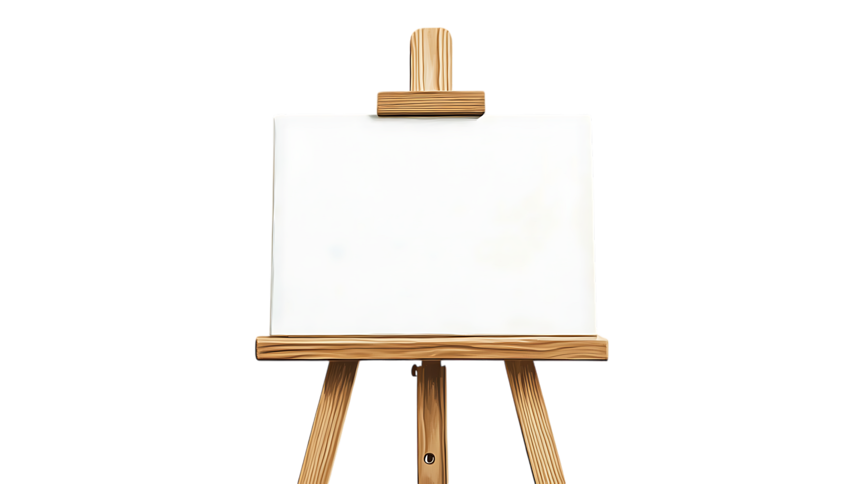 Blank canvas on easel png