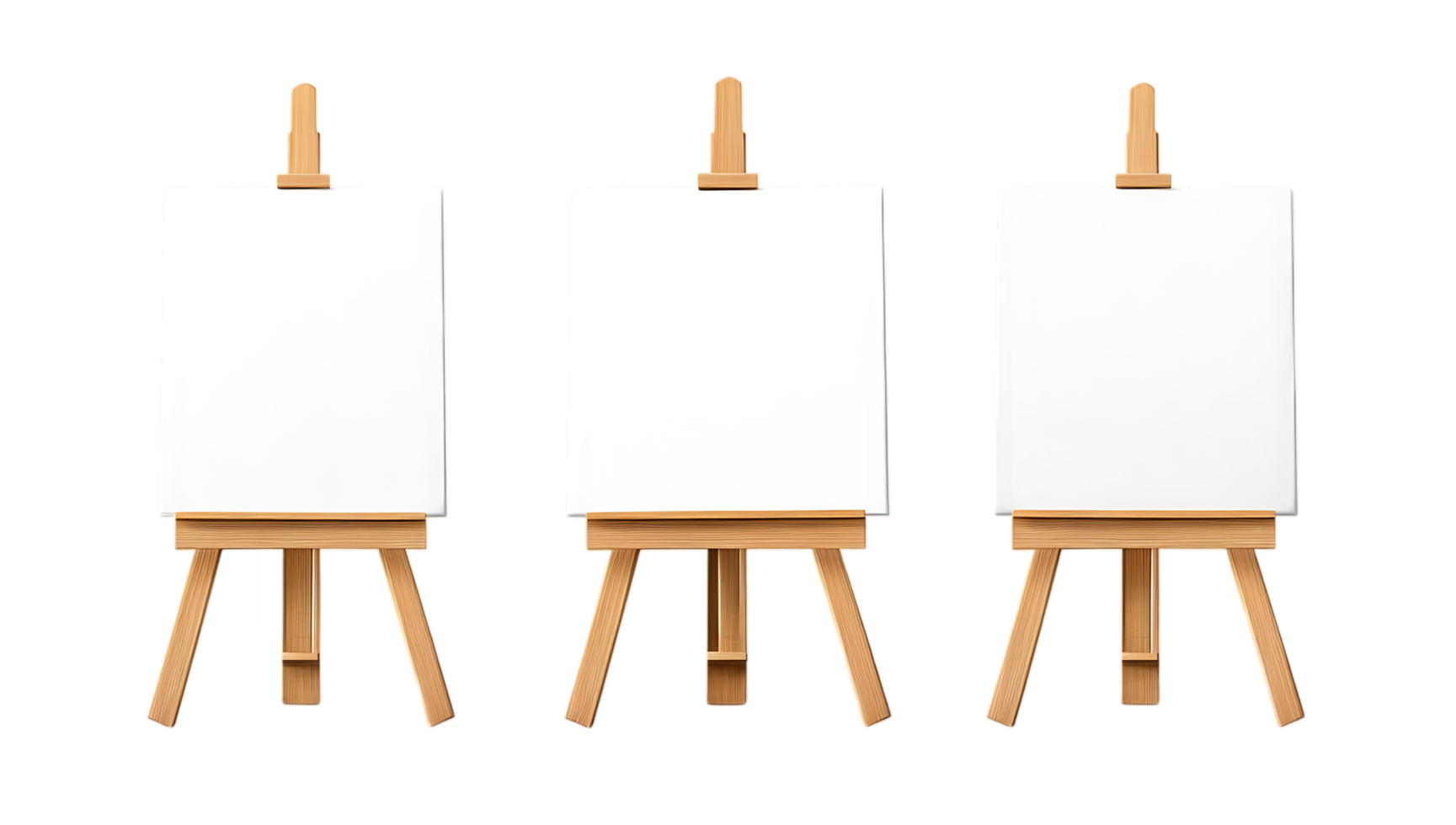 Three blank canvases png
