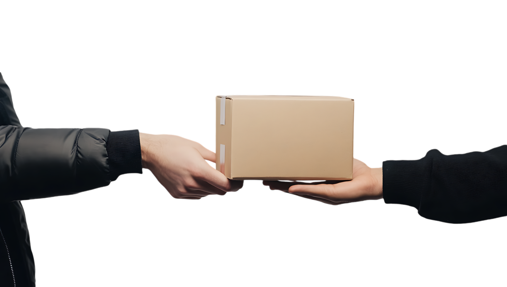 Handing over a package png