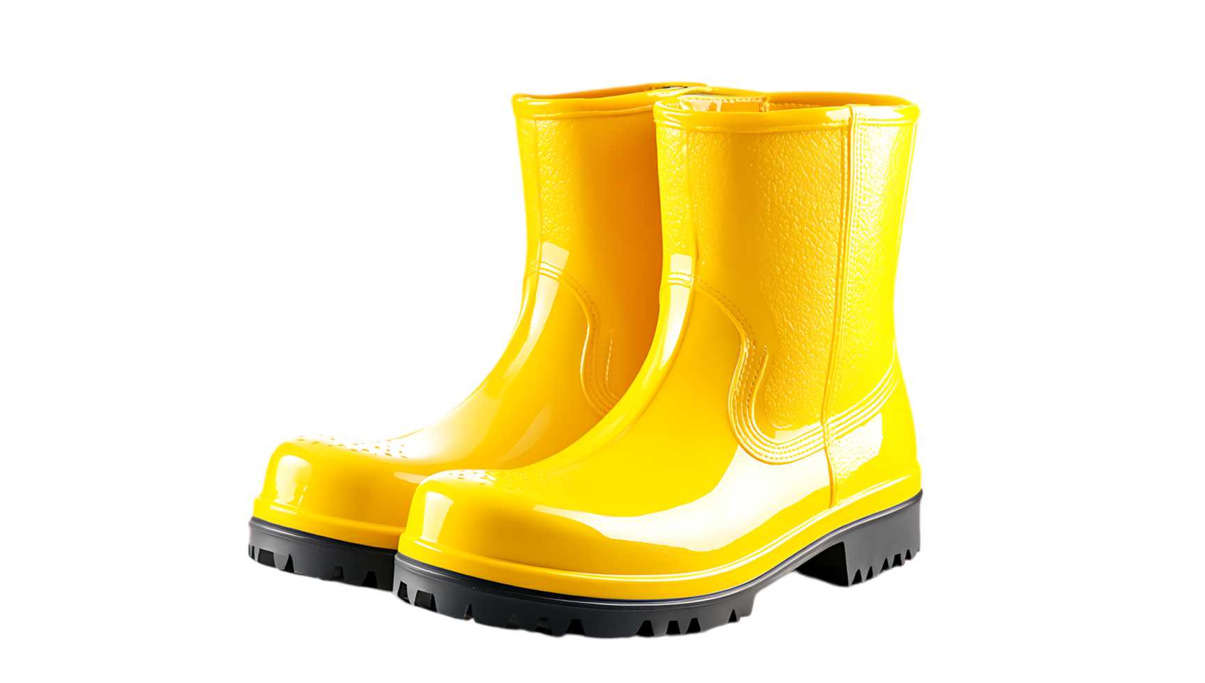 yellow rain boots