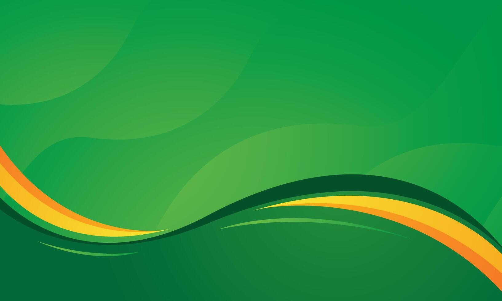 Green wave abstract background vector
