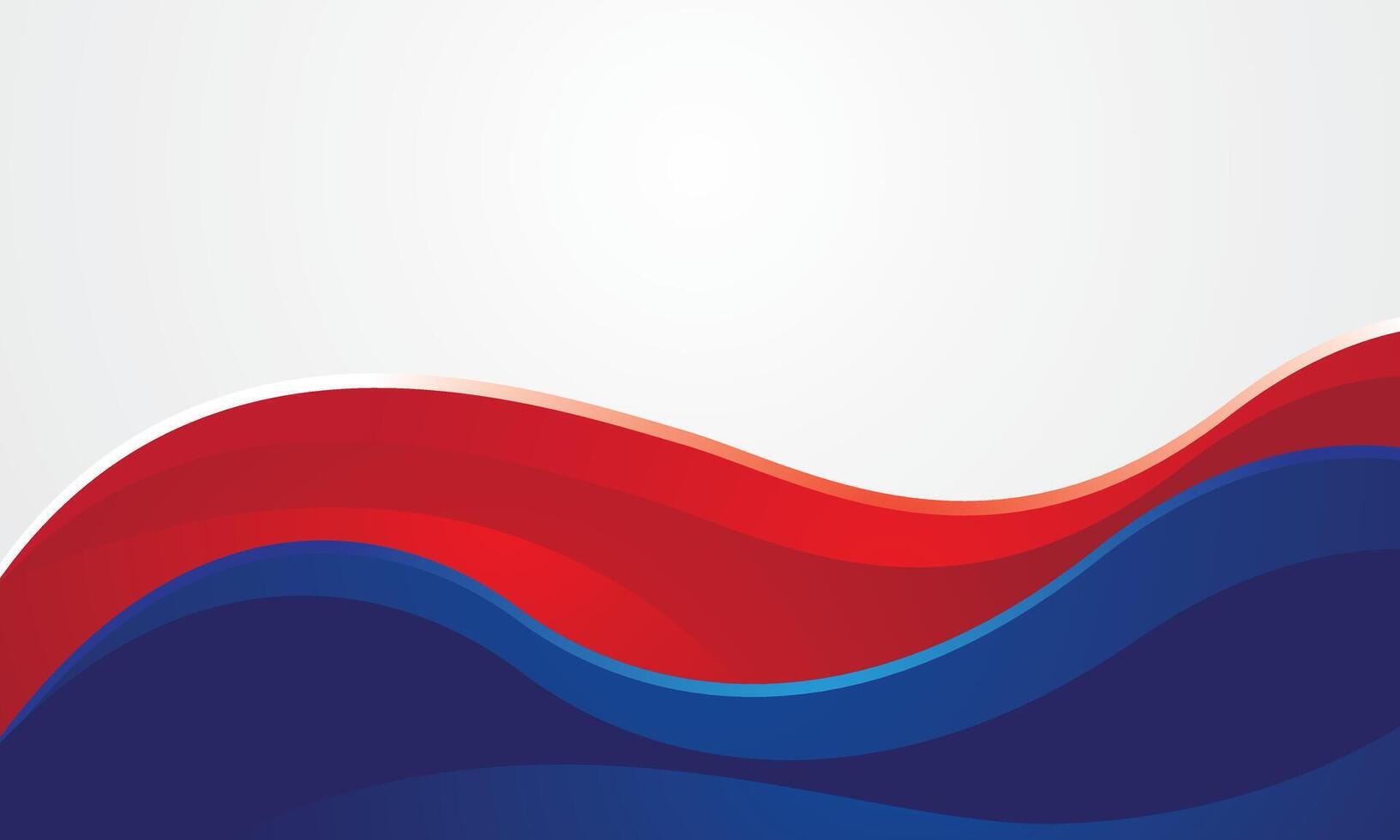 Blue red wave abstract background vector