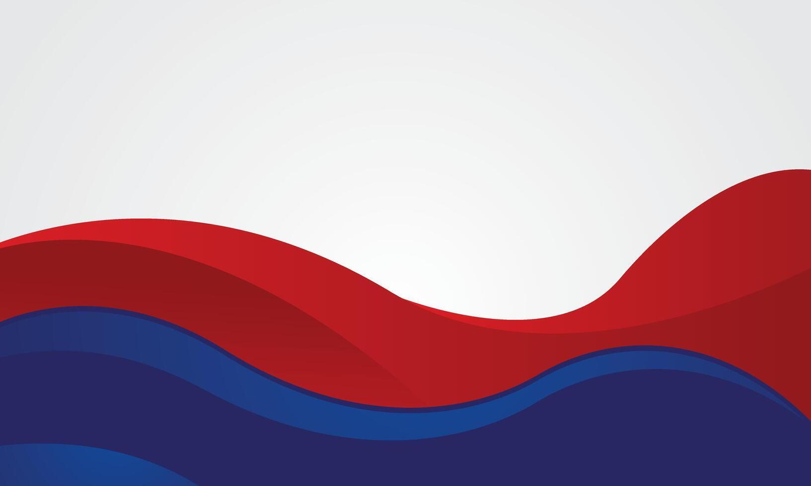 Blue red wave abstract background design vector