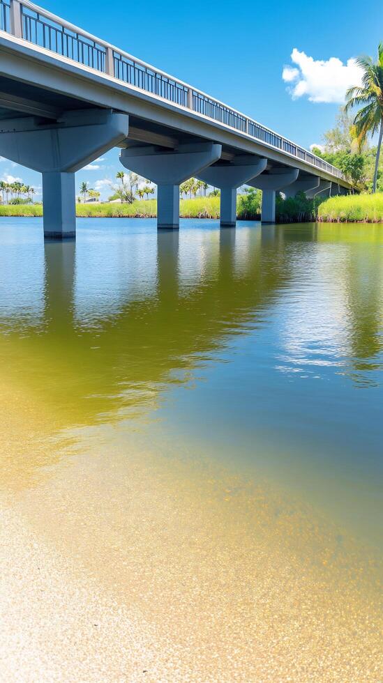 A bridge over a river photo