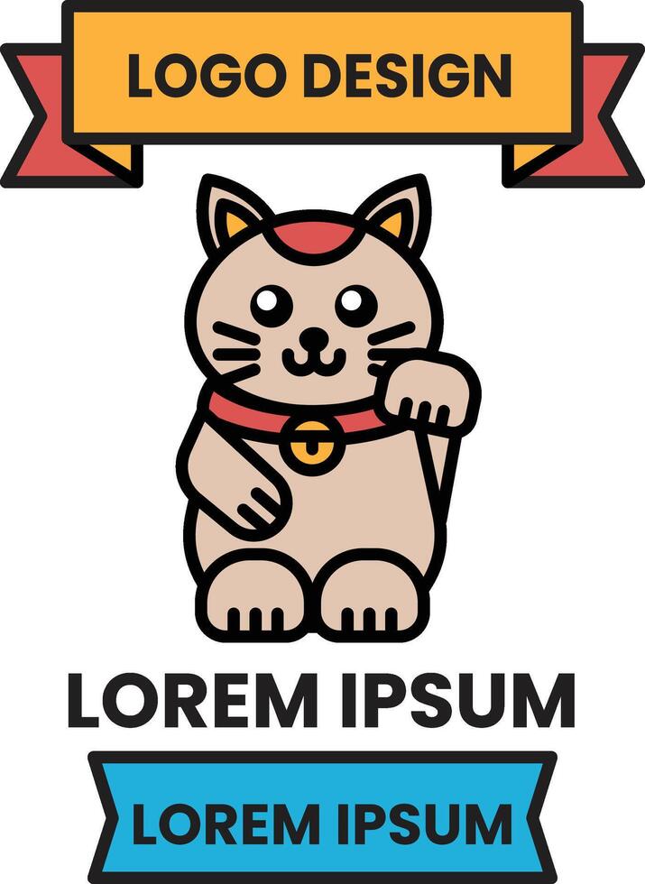 A cat is holding a bell in its mouth vector