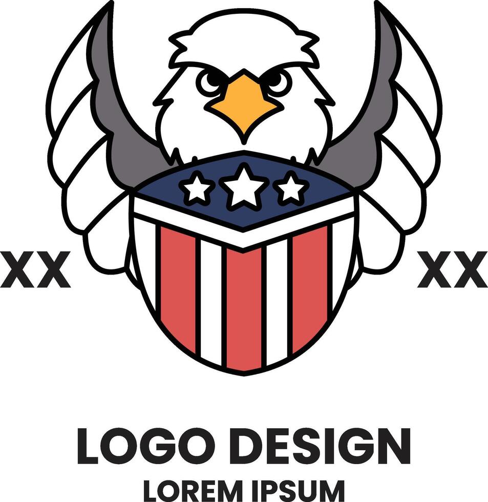 A logo design for a company that is patriotic and patriotic vector