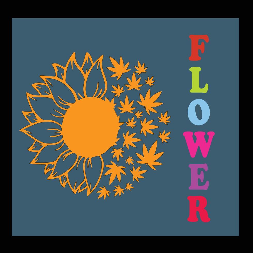 Flower T-shirt Design vector