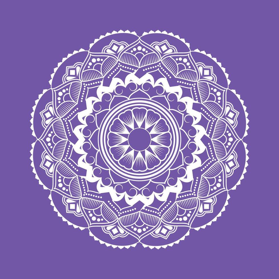 A purple and white circular design on a purple background vector
