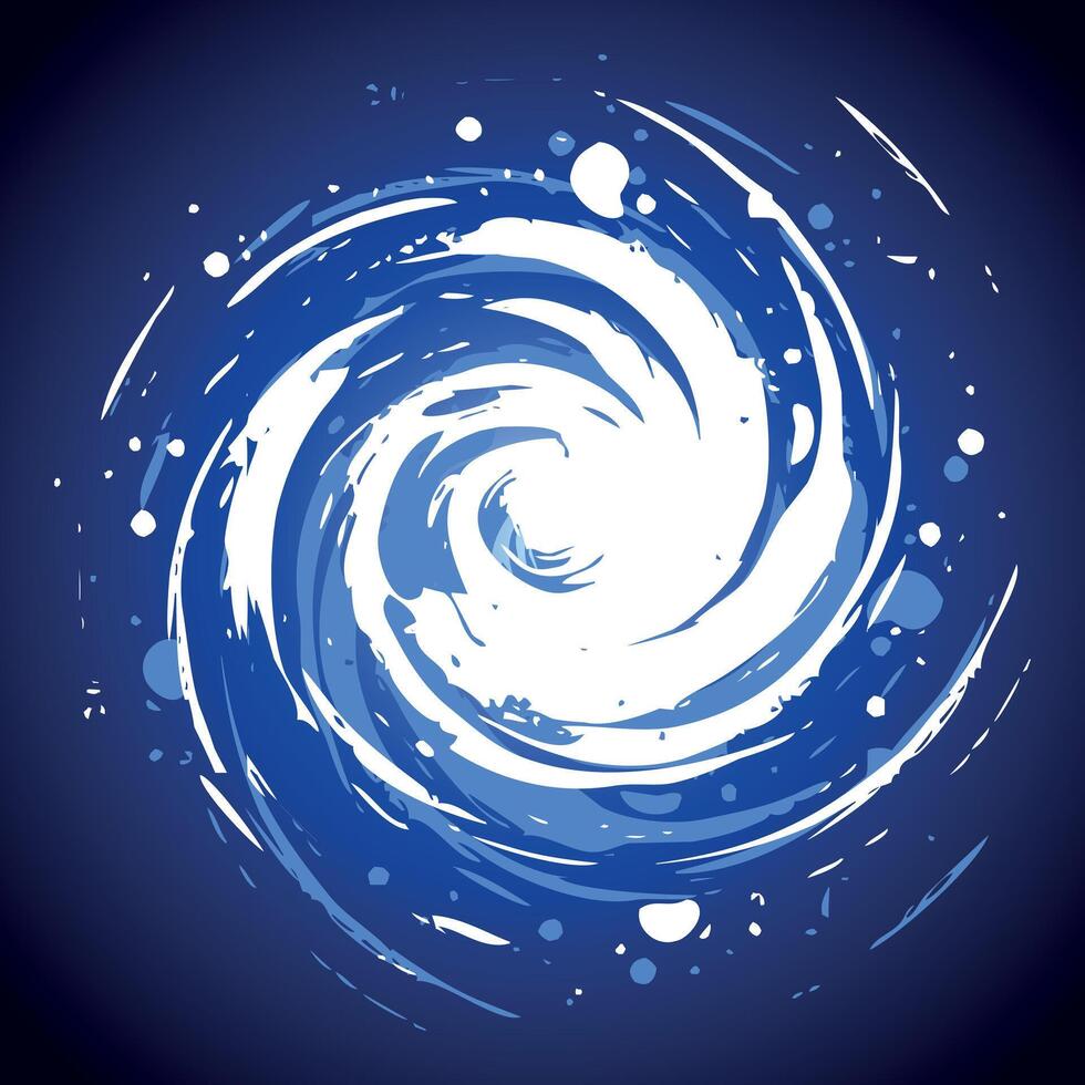 Blue and White Energy Vortex Swirl with Abstract Motion Representing Dynamic Power and Flow vector