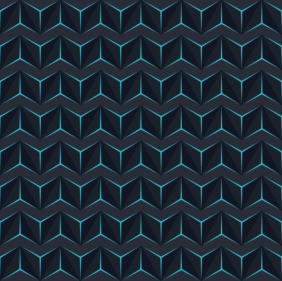 Dark Hexagonal 3D Pattern. High-Tech Geometric Grid with Futuristic Depth Effect vector