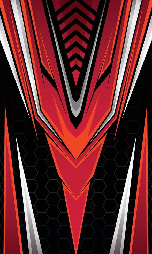 Abstract geometric red stripes sublimation jersey design vector