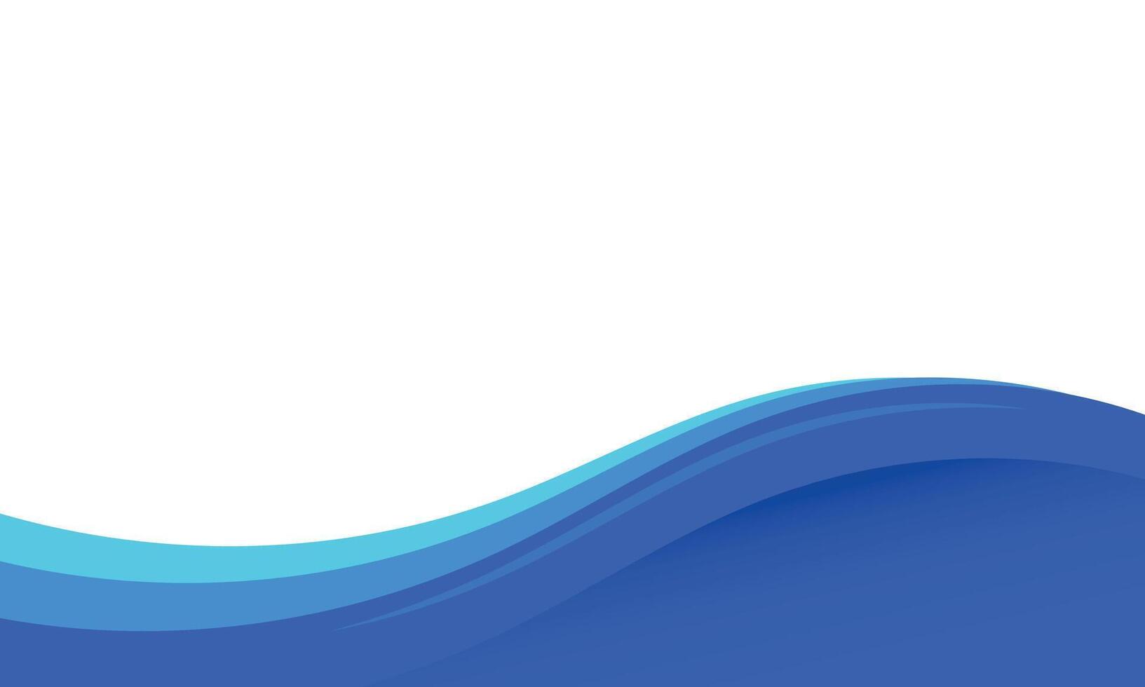 Blank background wavy blue border vector