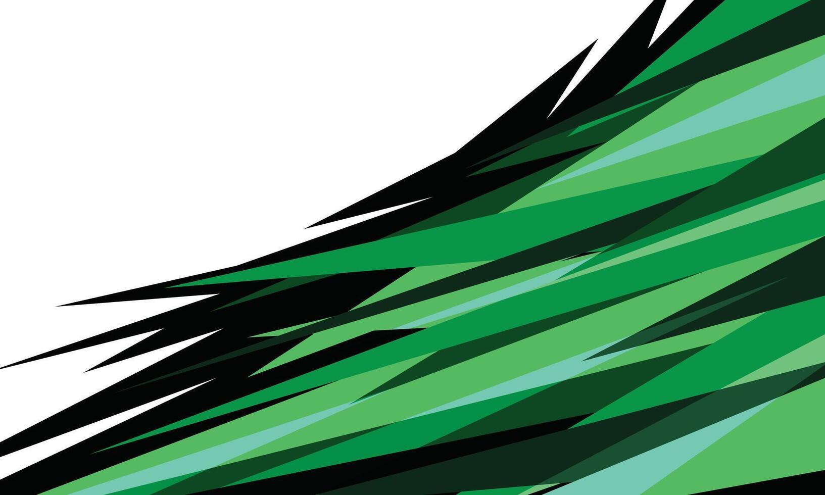 Abstract green racing speed geometric stripes background for car wrap decal vector