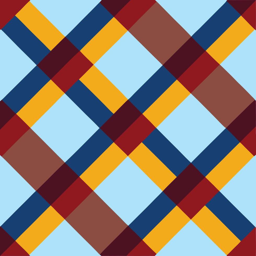 Handwoven Plaid Pattern A Fusion of Straight and Diagonal Lines vector