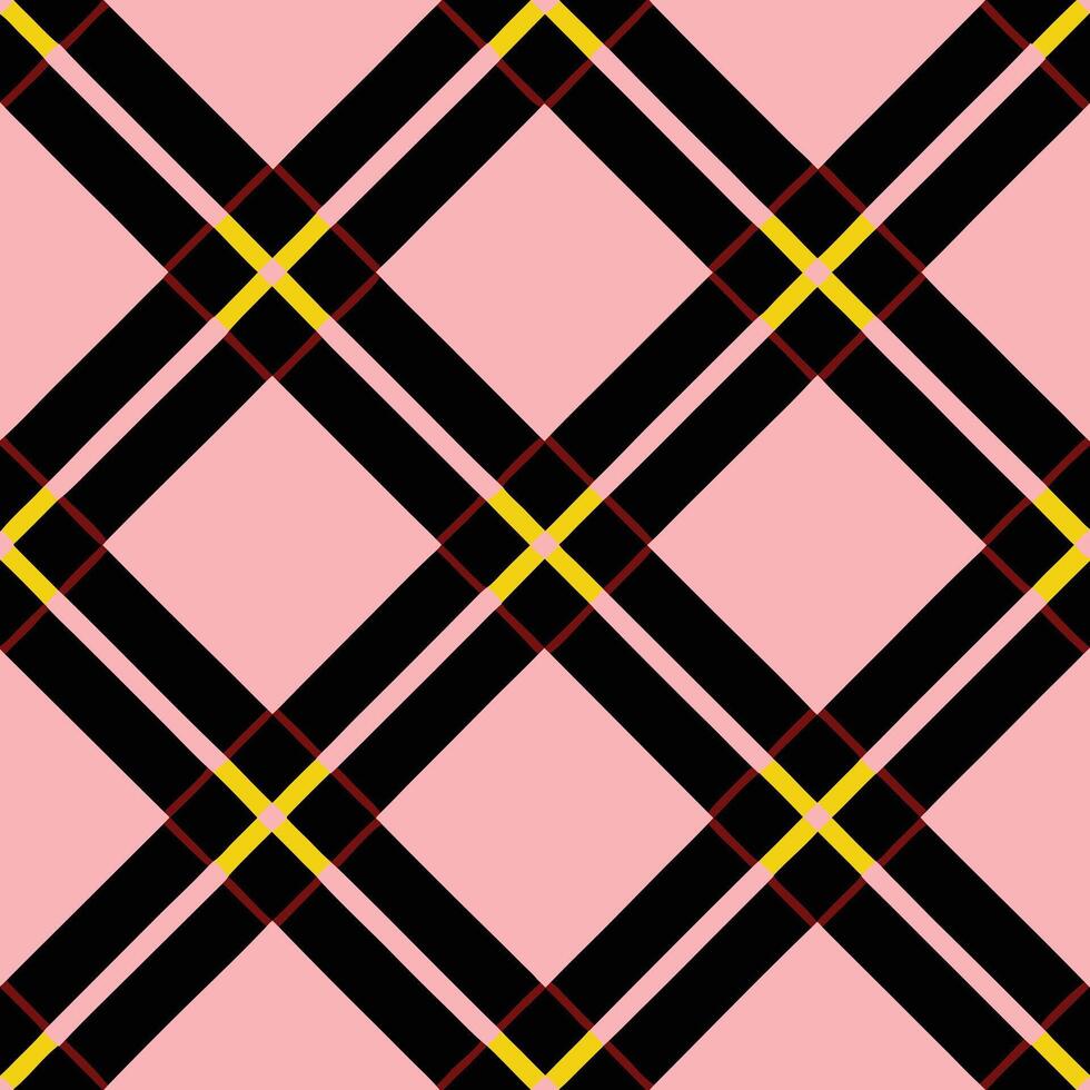 Inspired Plaid Pattern A Fusion of Straight and Diagonal Lines vector