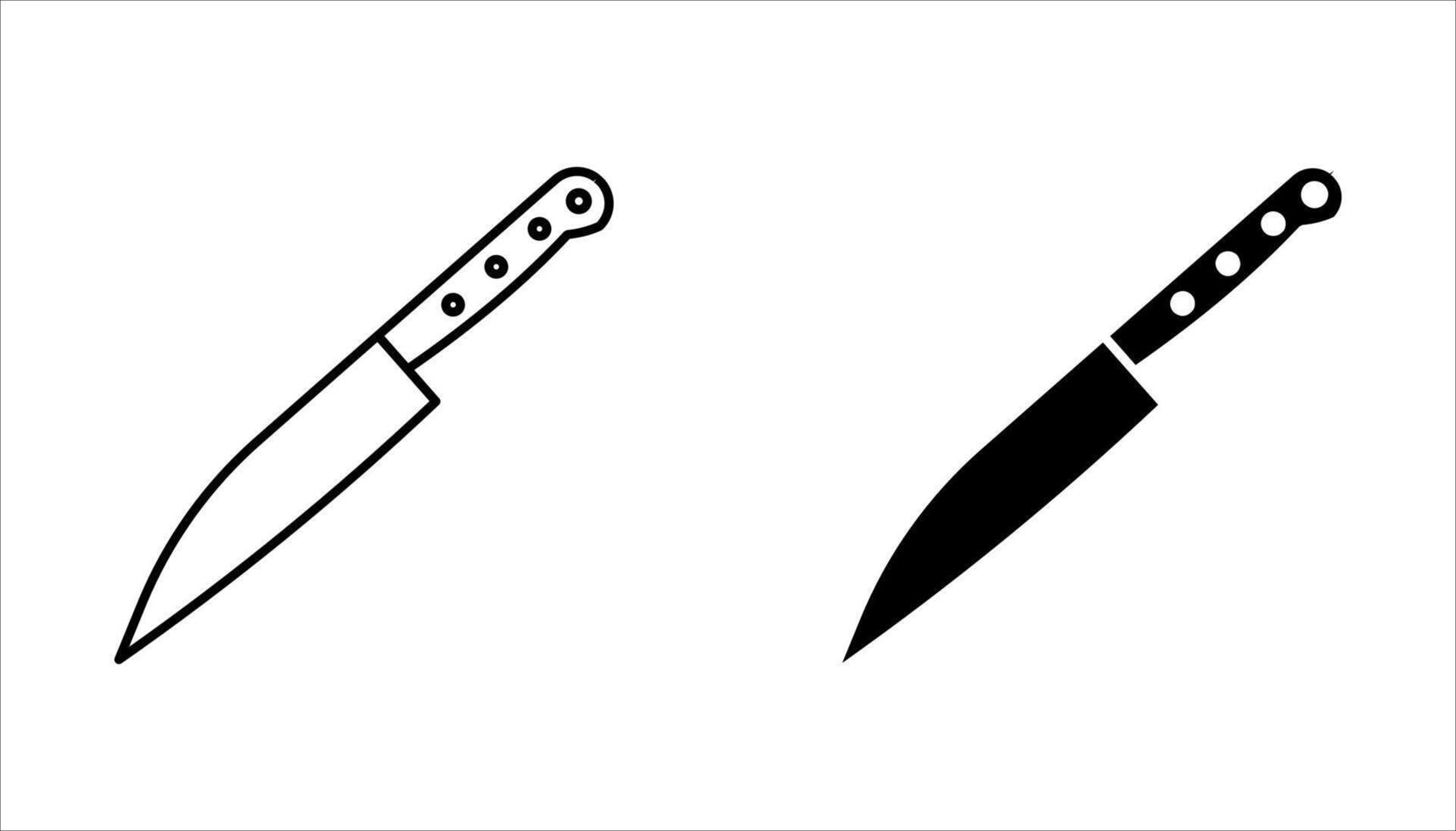 knife icon set. vector