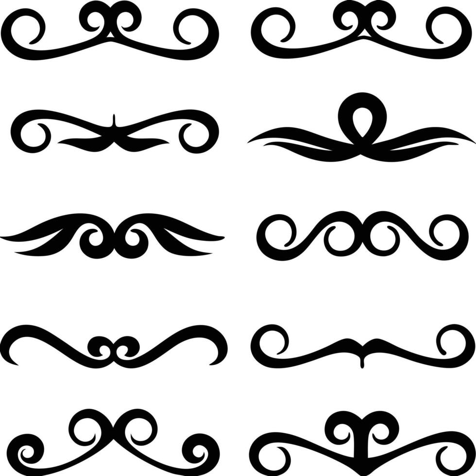 Elegant Swirls, Flourishes, and Decorative Design Elements vector