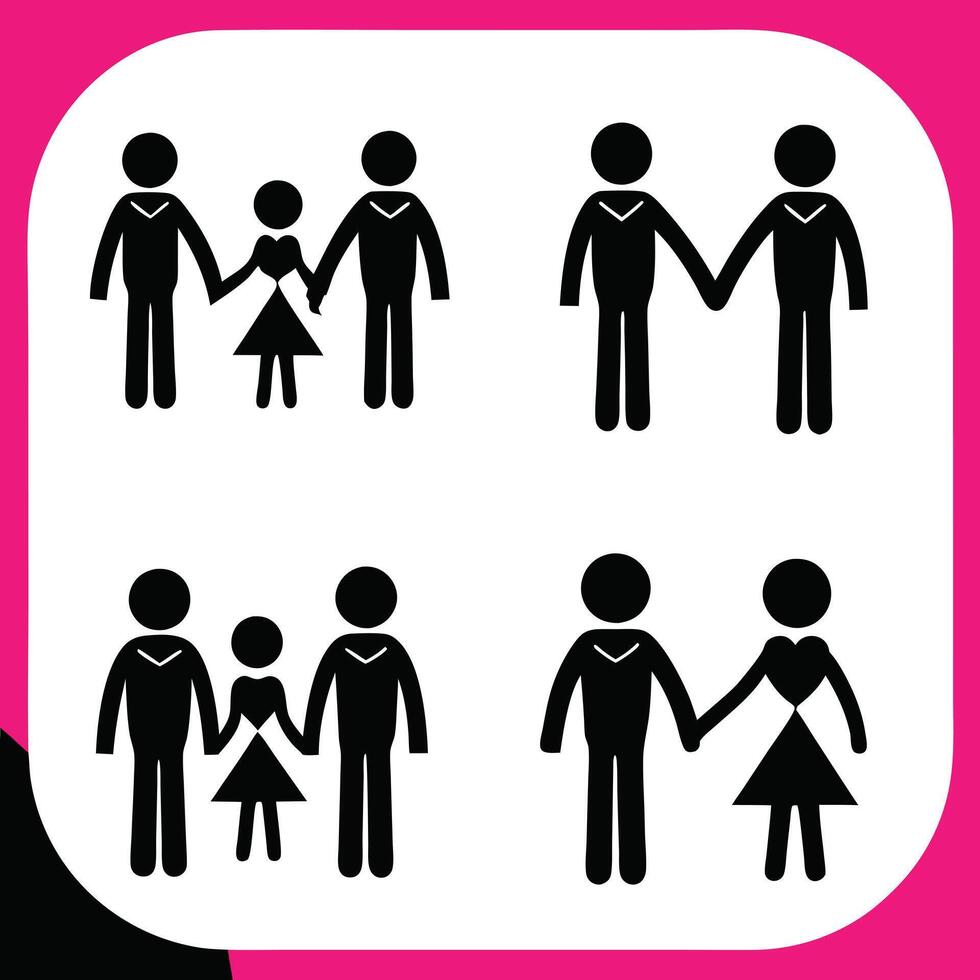 Family Structures Diverse Relationships, Love, and Parenthood vector