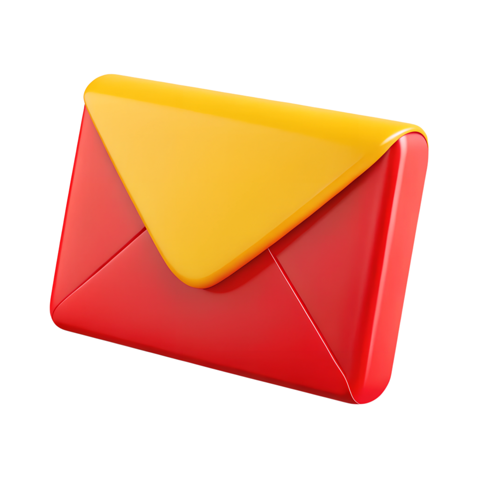 A red and yellow envelope with a yellow envelope png