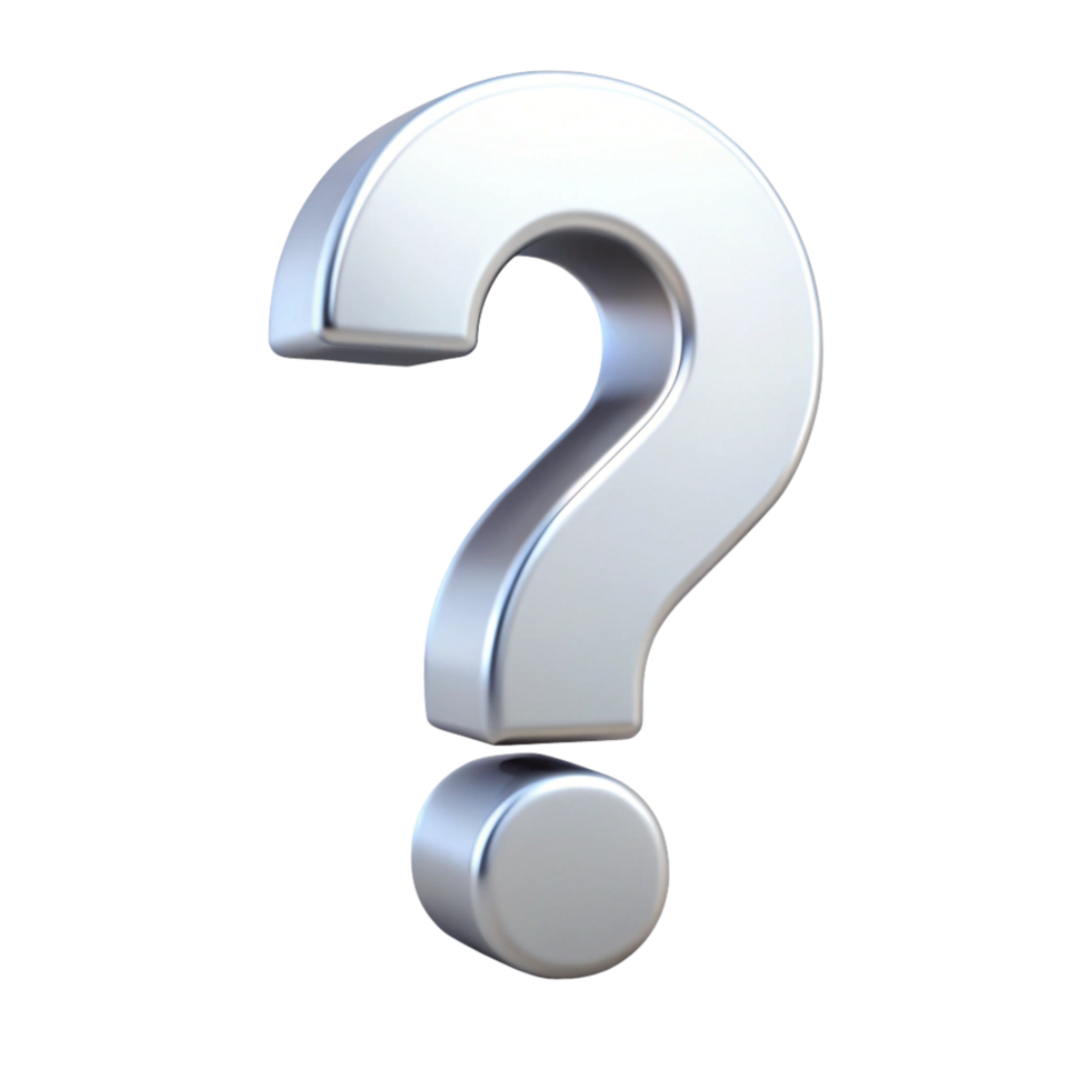 question mark shape query symbol punctuation is isolated on transparent background png