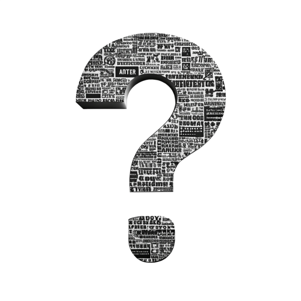 3d question mark shape query symbol punctuation is isolated on transparent background png
