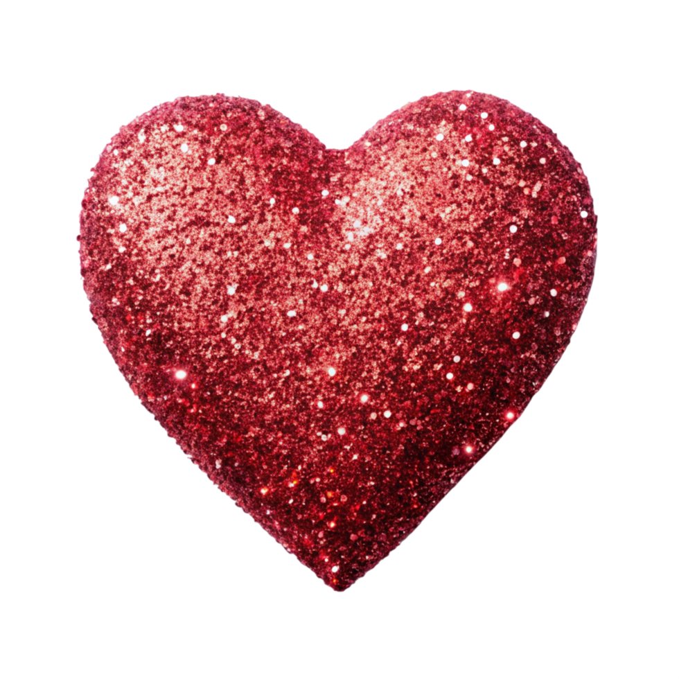 glitter heart is isolated on transparent background png