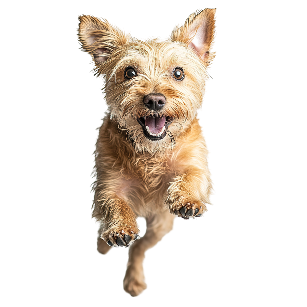 Happy Little Dog Leaps Joyfully In Air png