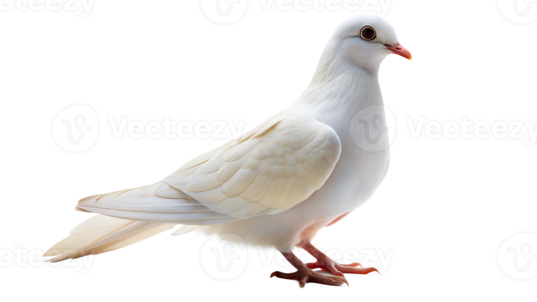 White dove isolated on transparent background png