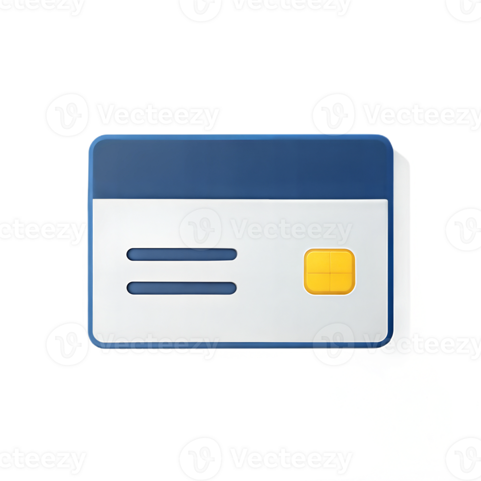 Credit card icon with a blue stripe on a black background, finance and banking concept. png