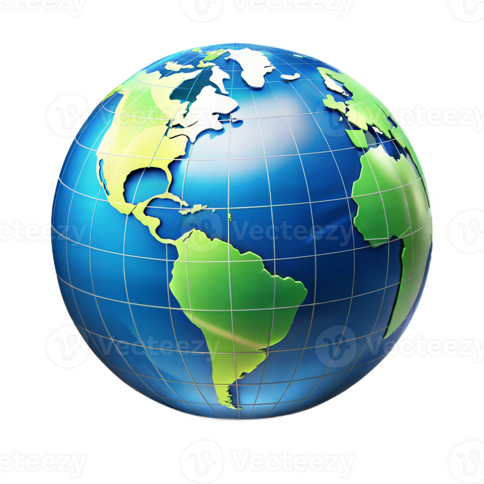 Globe with continents on a black background, world and global connection concept. png