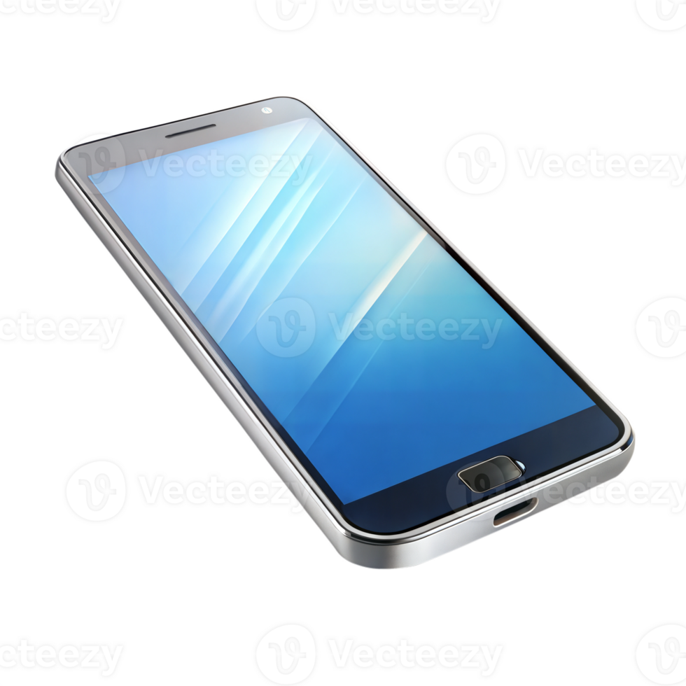 Sleek smartphone icon isolated on black, symbolizing mobile technology and communication. png