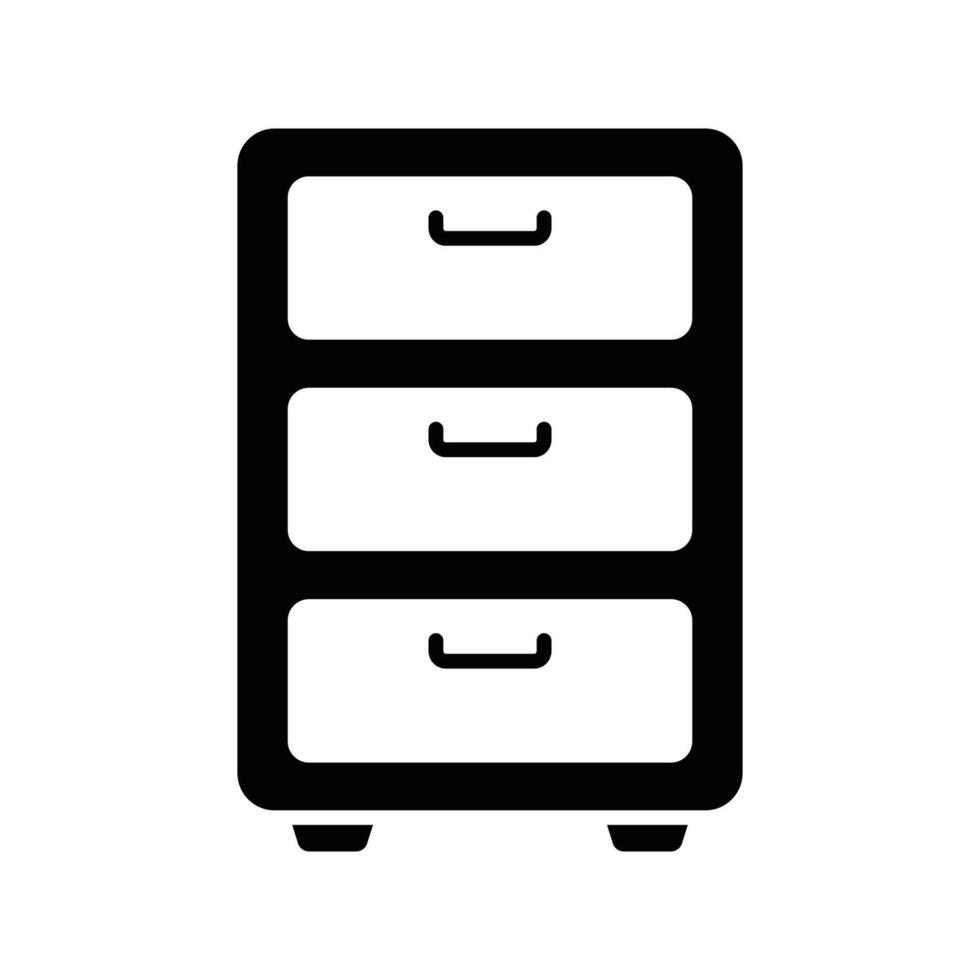 Secure Document Cabinet Icon vector