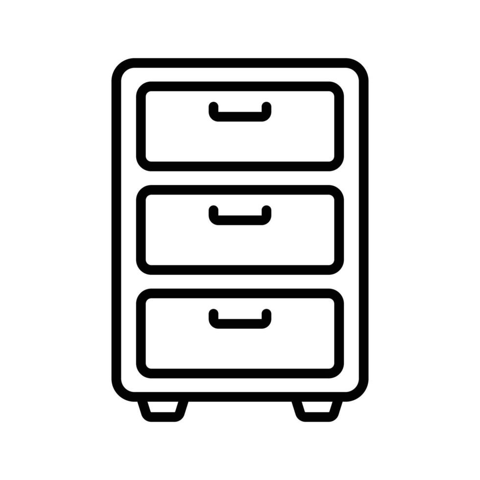 Minimalist Filing Cabinet Icon vector