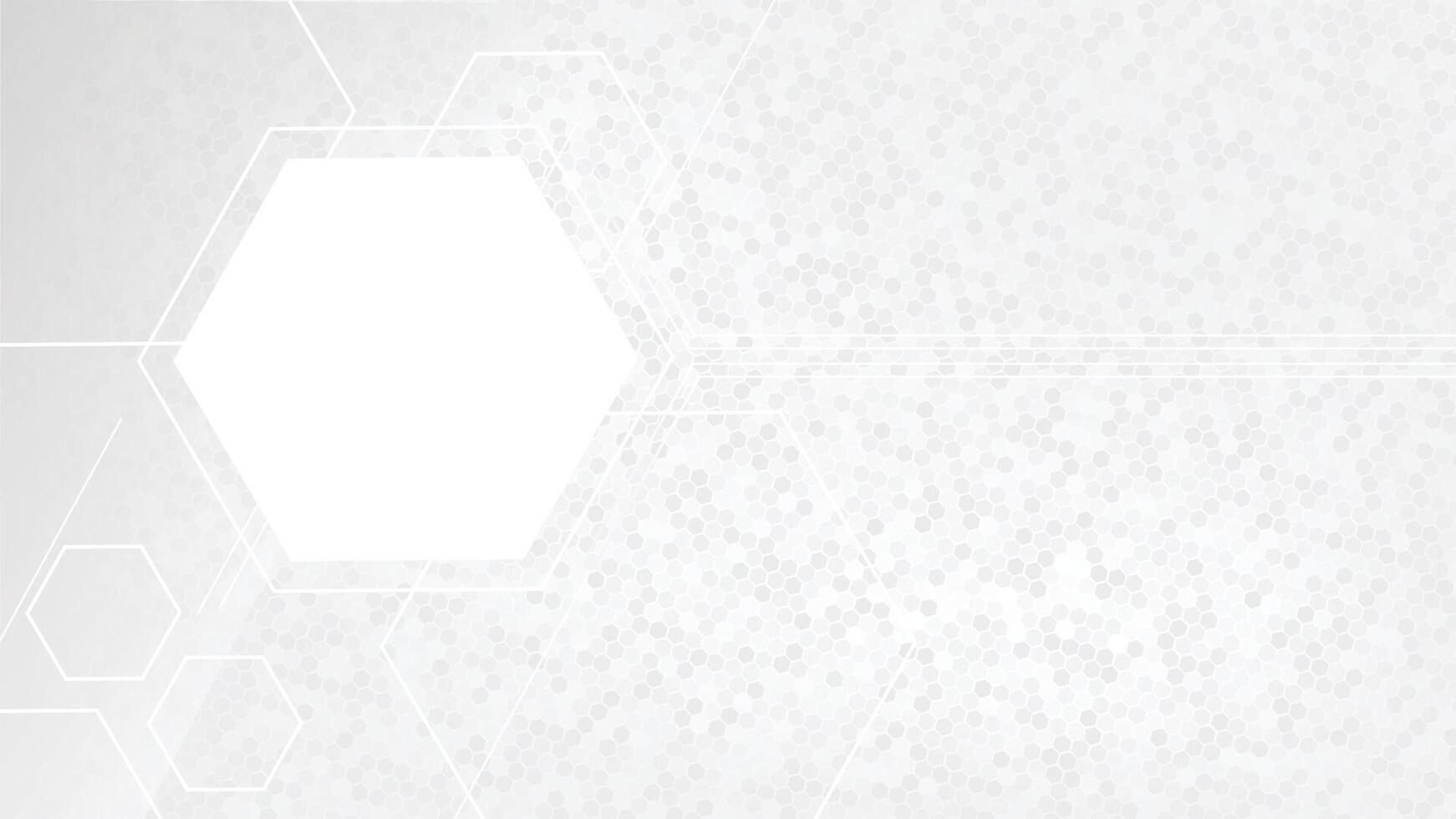 Futuristic Hexagonal Tech Background with Lines vector