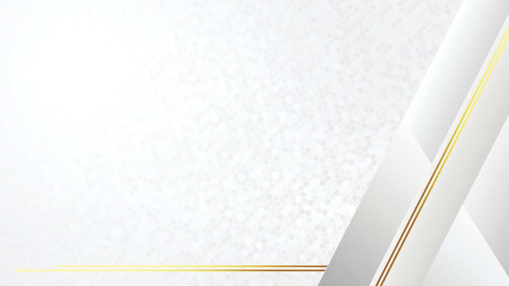 White and Gold Diagonal Abstract Background vector