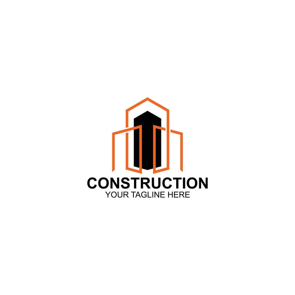 letter m logo icon for construction with creative illustration vector