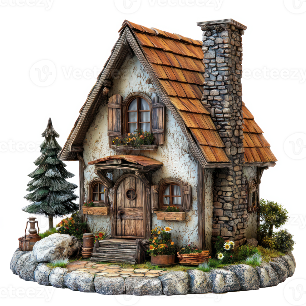 Cottage isolate on transparent background png