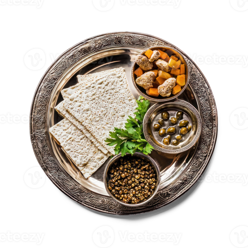 Passover seder decoration isolate on transparent background png