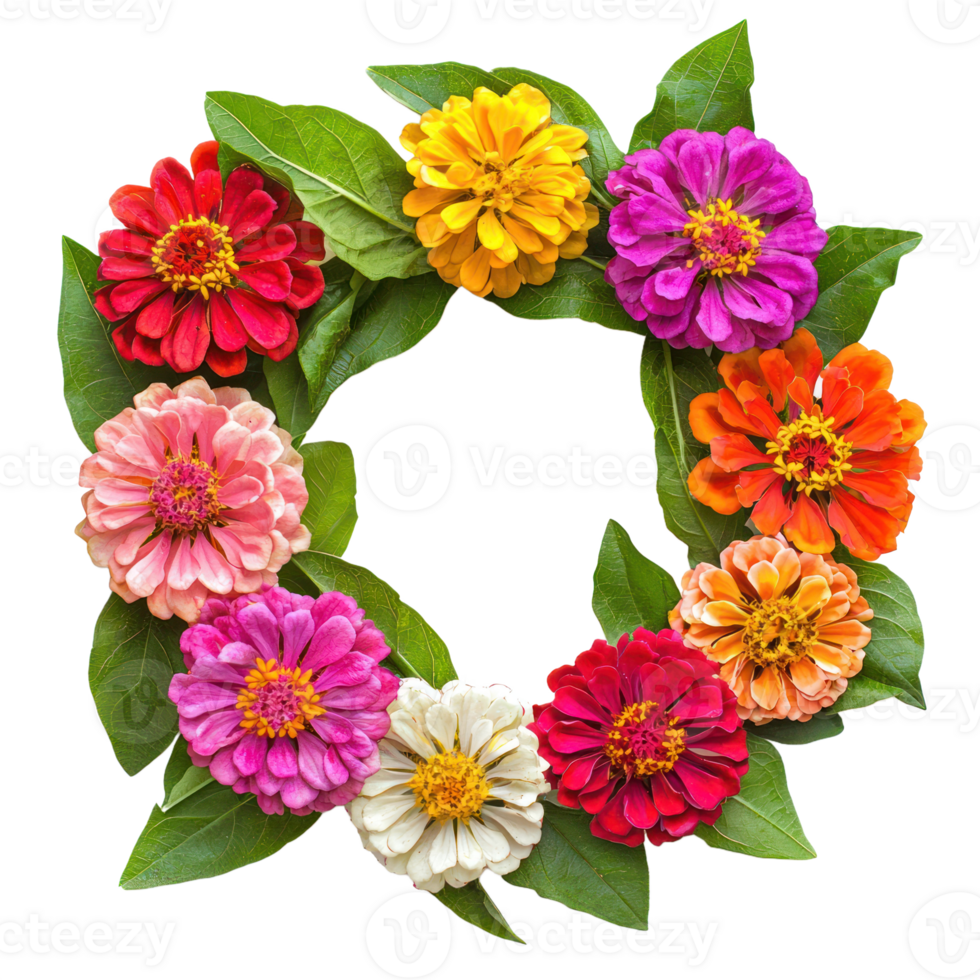 Zinnia flower isolate on transparent background png