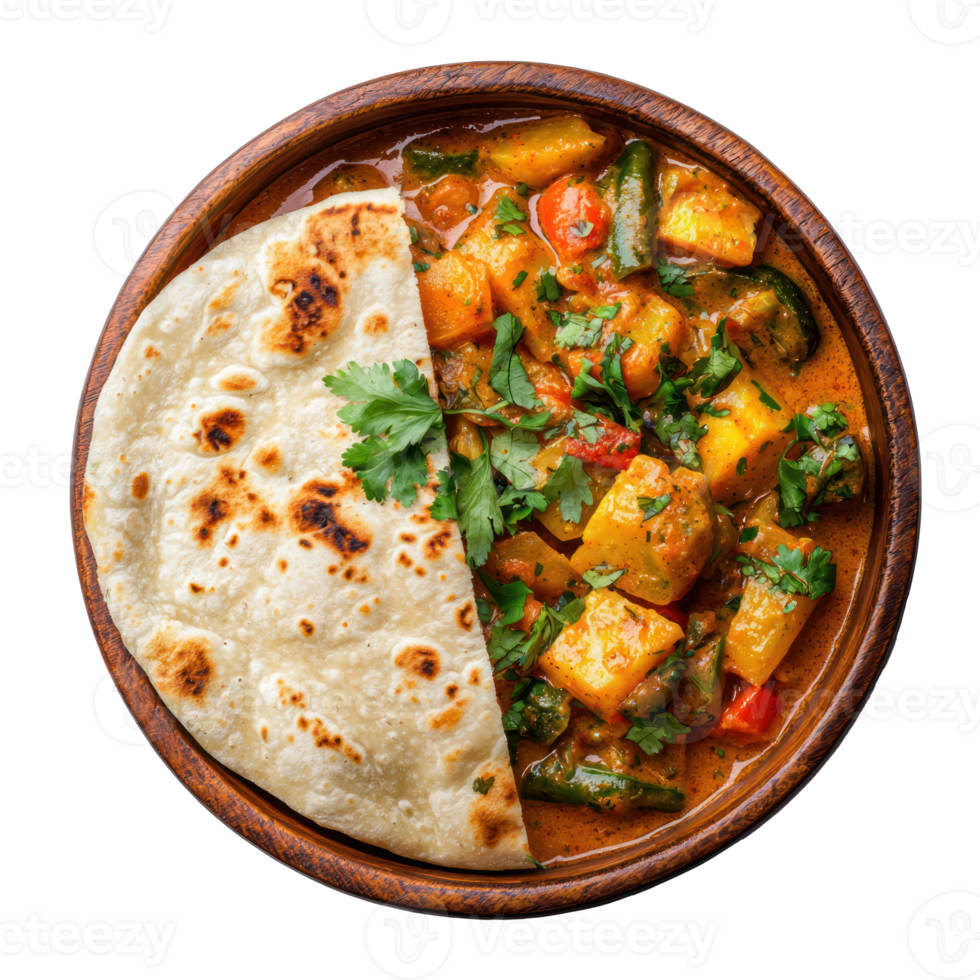 A indian food isolate on transparent background png