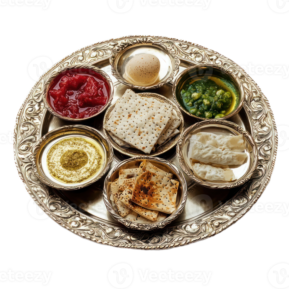 Passover seder isolate on transparent background png